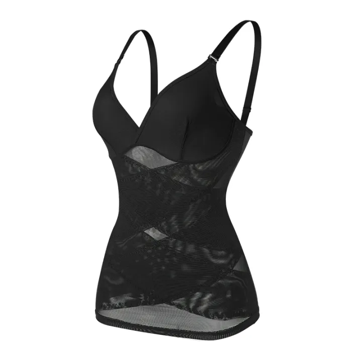 Women%20Compression%20Corset%20V%20Neck%20Cross%20Mesh%20Body%20Shaper%20%20Seam-free%20Tank%20Top%20Tummy%20Control%20Underwear%20Slimming%20Camisole%20Bustier%20-%20Image%207