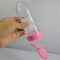JMW Premium Baby Spoon Feeder - 90ml Silicone Baby Feeding Bottle With Spoon Newborn Infant Squeeze Spoon Toddler Food Supplement Rice Cereal Bottle Milk Feeder. 