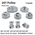 2GT Timing Pulley 16T 20T 30T 32T 36T 40T 48T 60T 80Teeth Bore 5/6/8/10/12mm Belt Width 6/10mm 3D Printer GT2 Timing Belt Pulley. 