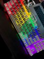 87 Key Wired RGB Mechanical Gaming Keyboard With Blue Switch | Compact Key 80% Mechanical | Color White And Grey/Black. 