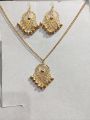 rold gold necklace set. 