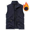 Men's Outdoor Sports Leisure Windproof Cold Proof Warm Vest for Autumn and Winter Comfortable Plush Warm and Fashionable Vest. 