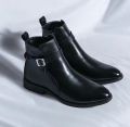 Black Classic Ankle Boot With Side Heavy Zip In Exceptional Quality. 