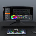 Wired Mechanical Gaming Keyboard with OLED Display Full Key Hot-Swappable Pudding RGB Backlit Keyboard for PC Computer Laptop. 