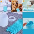Dog Paw Cleaner Dog Paw Washer Cup Lightweight Dog Cat Paw Plunger Mud Cleaner Portable Soft Brush Pet Foot Washer. 