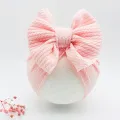 Cute Baby Turban Hat Double Layer Big Bowknot Newborn Hat Soft Warm Elastic Kids Head Wraps Beanie. 