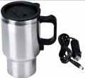 Car auto Stainless Steel 12V Car Auto Adapter HEATED Travel MUG Thermos Heating Cup. 