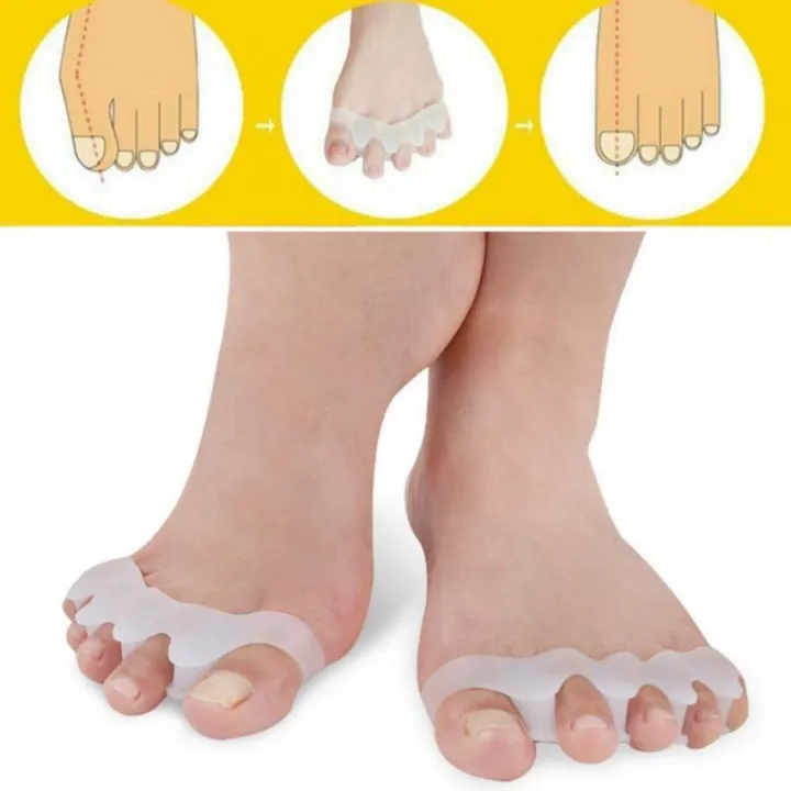 2pcs=%201%20Pair%20Soft%20Silicone%20Bunion%20Toe%20Corrector%20Nail%20Protector%20Foot%20Skin%20Care%20Tool%20Toe%20Hallux%20Valgus%20Straightener%20Spreader%20-%20Image%203