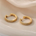 Round Hoop Earrings For Women Gold Color Stainless Steel Earrings 2026 Trend New Wedding Band Couple Jewelry Freeshipping Items. 