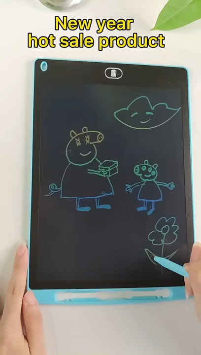 New 12" Multicolor Lcd Writting Tab for kids, Office Writing Board, Digital Drawing Pad, Erasable E-writer, Digital Drawing