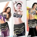 1pc Belly Dance Hip Scarf Chiffon Skirt Wrap Professional Scarf Skirt Costume with Coins for Yoga Belly Dancing,Autumn,new years. 