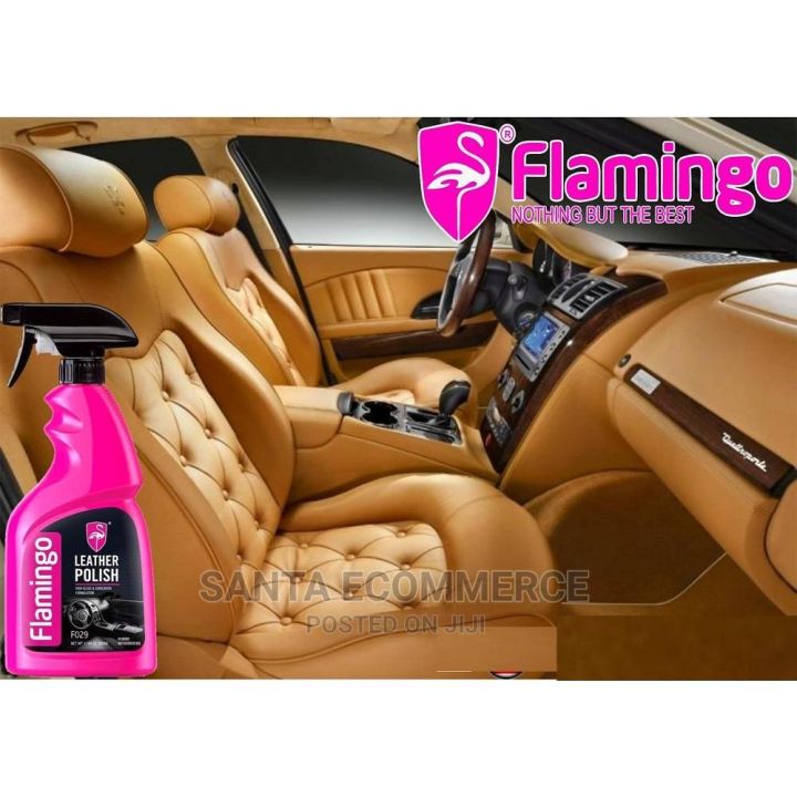Flamingo leather polish for car seats ,dash board ,carpets ,mats etc 500ml