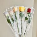 50pcspcs LOVE Transparent Rose Packaging Bags Flower Bouquet Plastic Bag Bouquet Wrapping Paper One Straight Bag Flower Packagin.