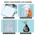 8.5x12in Cutting Mat For Cricut Joy Xtra Adhesive Non-Slip Flexible Square Gridded Cut Mats Set Matts Vinyl Craft Sewing Cloth. 
