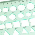 Brand New Green Geometric Template Ruler Mapping Drawing Tools Ruler Suitable For Student School Stationery. 