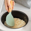 1Pcs Silicone Spoon Non-stick Cooking Spoon Anti-scalding Pot Rice High-temperature-resistant Spoon Durable Kitchen Gadgets. 
