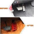 Red CNC Aluminum Adjustable Gas Pedal Extender for Jeep Wrangler JK/JKU 2007-2018 – Anti-Slip Foot Rest Upgrade. 