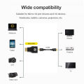 Micro HDMI Adapter 60Hz 4K 120Hz Micro HDMI Male to HDMI 2.1 Female For HD TV Box Prjector Camera Mini HDMI Extension Converter. 