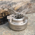Tiartisan Titanium Ultralight Portable Mini Alcohol Stove Outdoor Camping Liquid/Solid Alcohol Pocket Stove With Cover/Stand.