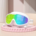 Swimming Goggles Big Frame Swimming Goggles Big Frame HD Wide View Anti-Fog UV Protection Swimming Goggles for Adults No Leaking. 