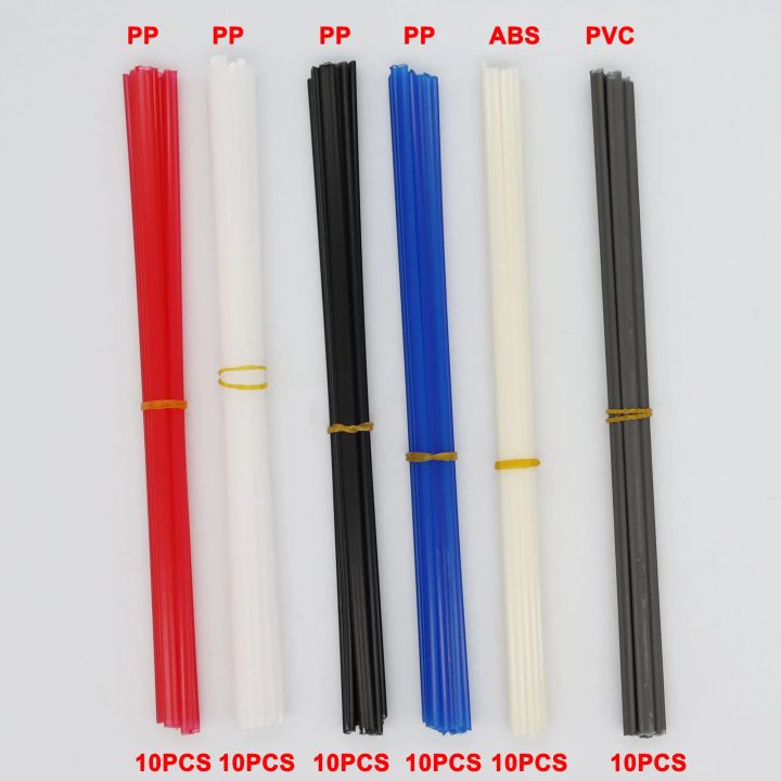 60pcs Plastic Welding Rods PP ABS PVC Plastic Welder Rods for Car Bumper Kayak Repair Kit Car Bumper Repair Electrodes Sticks