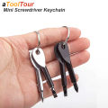 Portable Phillips Slotted Screwdriver Set Key Ring Keychain Mini Pocket Keyring Cross Screw Driver Repair Tool Gadget EDC Small. 
