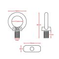 2-6PCS camper van Awning Rail Stoppers Stainless Steel Lifting Eye Nut Fastener Tent Track Ropelifting Ring Caravan Accessories.