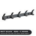 Modern Hanging Hooks For Wall Aluminium Black Towel Holder Bathroom Door Clothe Hanger Coat Rack Wall Mounted. 