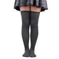 Women Over Knee Thigh High Socks Academic Style solid corlor Long Socks Over The Knee Stockings For Ladies Girls.