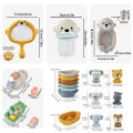 Baby Bath Toys Floating Animal Otter Hippo Seal Kid Bathroom Shower Basketball Hoop Game Children Swimming Pool Water Play Gift. 