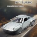 1/36 Scale Porsche 911 Turbo Toy Car Model Alloy Diecast Retro Racing with Pull Back Scale Model Car Toy for Boy Gift Collection. 