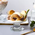 Crystal Glass Ice Cream Cups Set of 6- Premium European Ice Cream Bowls for Home - Multi- uses Serving Bowl for Chocolate falooda Sweet friuts Salad Dessert Cup. 