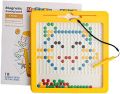 Magnetic drawing board toy for kids - Montessori Educational puzzle toy-doodle board with magnetic beads for boys & girls - size 9*7.5 inches. 