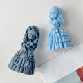 3D Princess Doll Candle Silicone Mold DIY Cute Dresses Girl Handicraft Scented Candle Making Gypsum Resin Mould Craft Decor . 