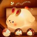 Rabbit LED Night Light Living Room Cute rabbit Plastic Lamp Bedside Decor Creative Kids Night Light Birthday Gift Cake Decor.