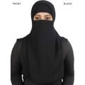 Premium Quality Fabric Black Nose Niqab for Muslim Women & Girls- 2pcs. 