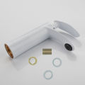 Rethme Bathroom Faucets White Maple Leaf Brass Basin Mixing Faucet Cold Hot Water Waterfall Tap Deck Mounted Sink Mixer Taps. 