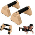 1 Pair Wooden Push Up Bar, For Home Workout Parallettes Bars,Push-up Stand Exercise Equipment Handstand Blocks for Men and Women. 