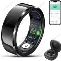 2025 Smart Ring Blood Pressure Heart Rate Sleep Monitoring Smartring IP68 & 5ATM Waterproof Multi-sport Mode Smartring Man Women. 