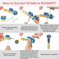 AC Valve Core Removal Tool, R134a R1234yf R22 Valve Core Remover Installer Tool Kit for Automotive Air Conditioning Systems. 