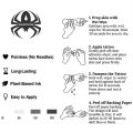 INKARTLINK Geometric Snake Tattoo Patch 1-2 Weeks Long lasting Polygonal Scale Splicing Waterproof Temporary Tattoo. 