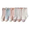 Lawadka Children's Girls Socks Cotton Dot Solid Kids Girl Sock Fashion Princess Baby Socks For Girls Autumn Winter 0-12Years.