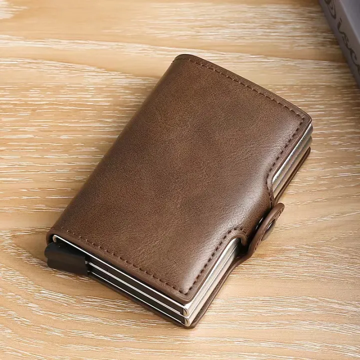 RFIDShieldPULather%20Automatic%20Pop-up%20Card%20Clamp,Double%20Aluminum%20Alloy%20Credit%20Card%20Wallet,With%20More%20than%20One%20Card%20Slots%20-%20Image%206