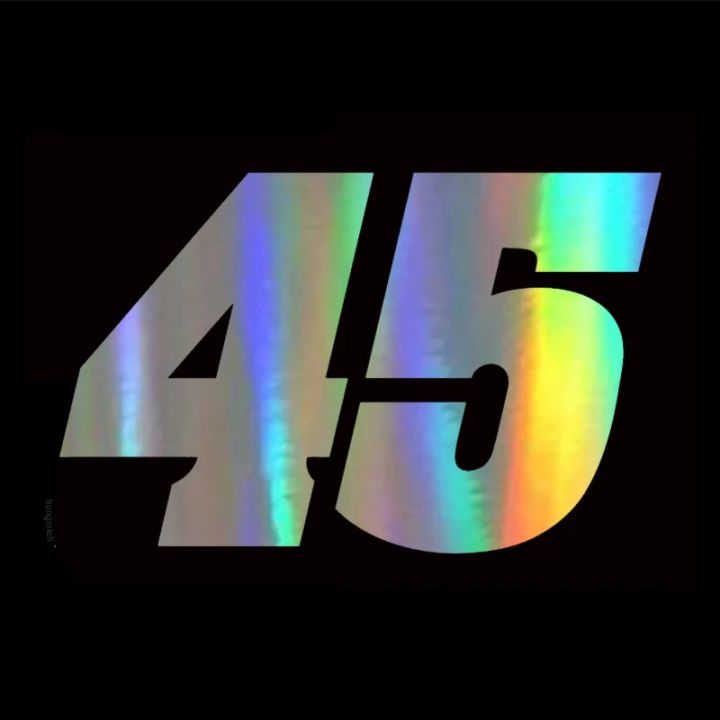 Motorcycle Sticker Number 45 Reflective Car Stickers Moto Auto Window ...