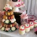 Tiered Macaron Tower Stand Cake Display Rack Cupcake Holder Dessert Stand for Baby Shower Wedding Birthday Party Decorations.