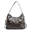 Versatile Quilted Crossbody Shoulder Bags Large Capacity Down Cotton Padded Messenger Bag Solid Color Handbags for Women Men. 