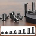 110Sets Screws Leather Rivets Binding for Decorate and Repair Leather Craft Belt Bag Shoes Purse Bookbinding (M5*4,5,6,8,10,12).