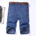 2024 Summer Men Denim Shorts New Style Thin Retro Simplicity Business Casual Straight Short Jeans Male Brand Clothing Black Blue.