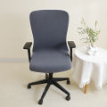 1pc Solid Color Jacquard Office Chair Slipcover Durable Elastic Computer Chair Cover Suitable for Gaming Room Funda De Silla.