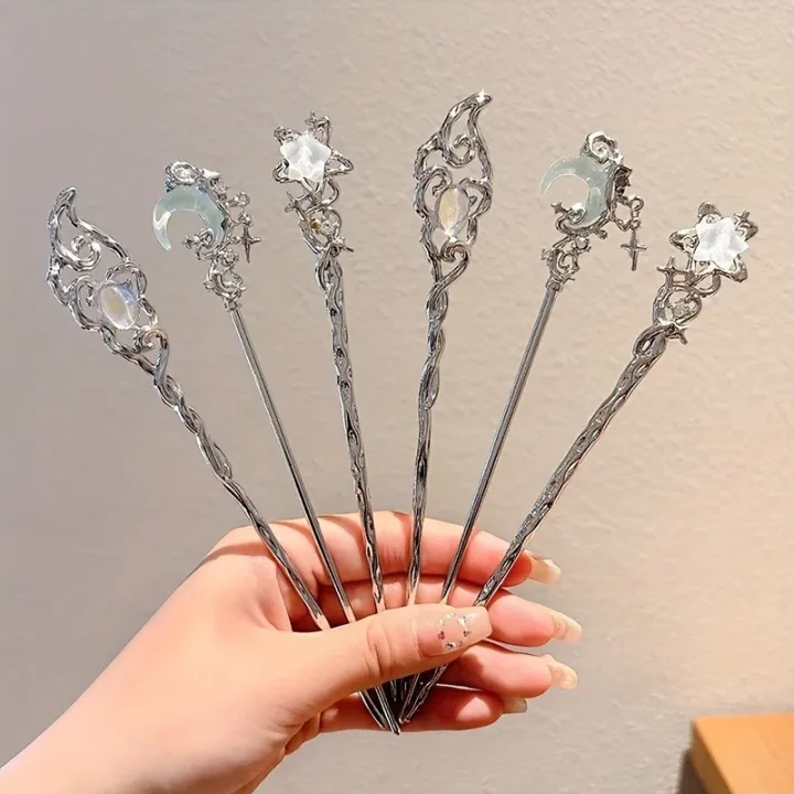 Hairpine 1pc Vintage Moonstone Alloy Hairpin Exquisite Chinese Perfect Gifts for ...